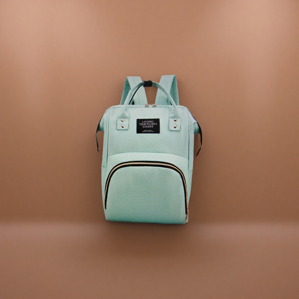 The light green backpack is a lightweight and large-capacity student commuting and leisure backpack details Picture