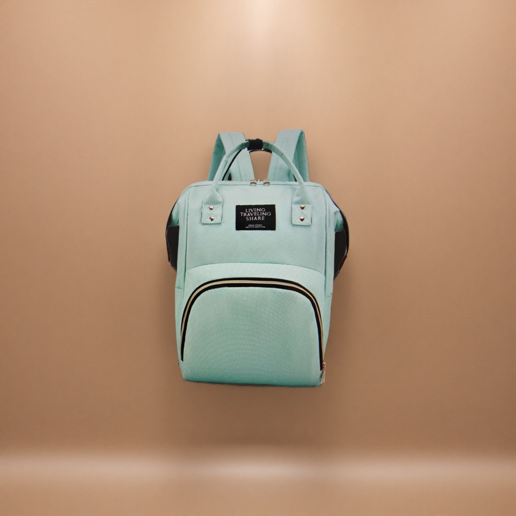 The light green backpack is a lightweight and large-capacity student commuting and leisure backpack Specification image