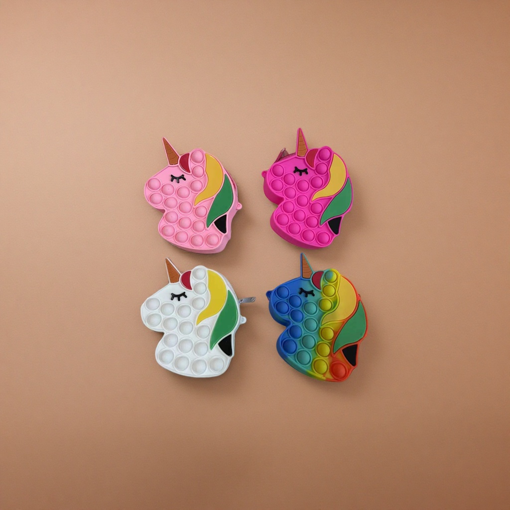 Colorful unicorn-shaped bubble toy bag children's educational bubble water set details Picture