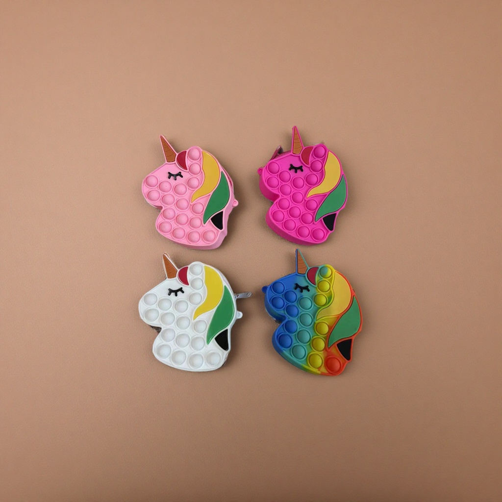 The colorful unicorn-shaped bubble toy bag is a safe and non-toxic educational bubble toy for children Specification image