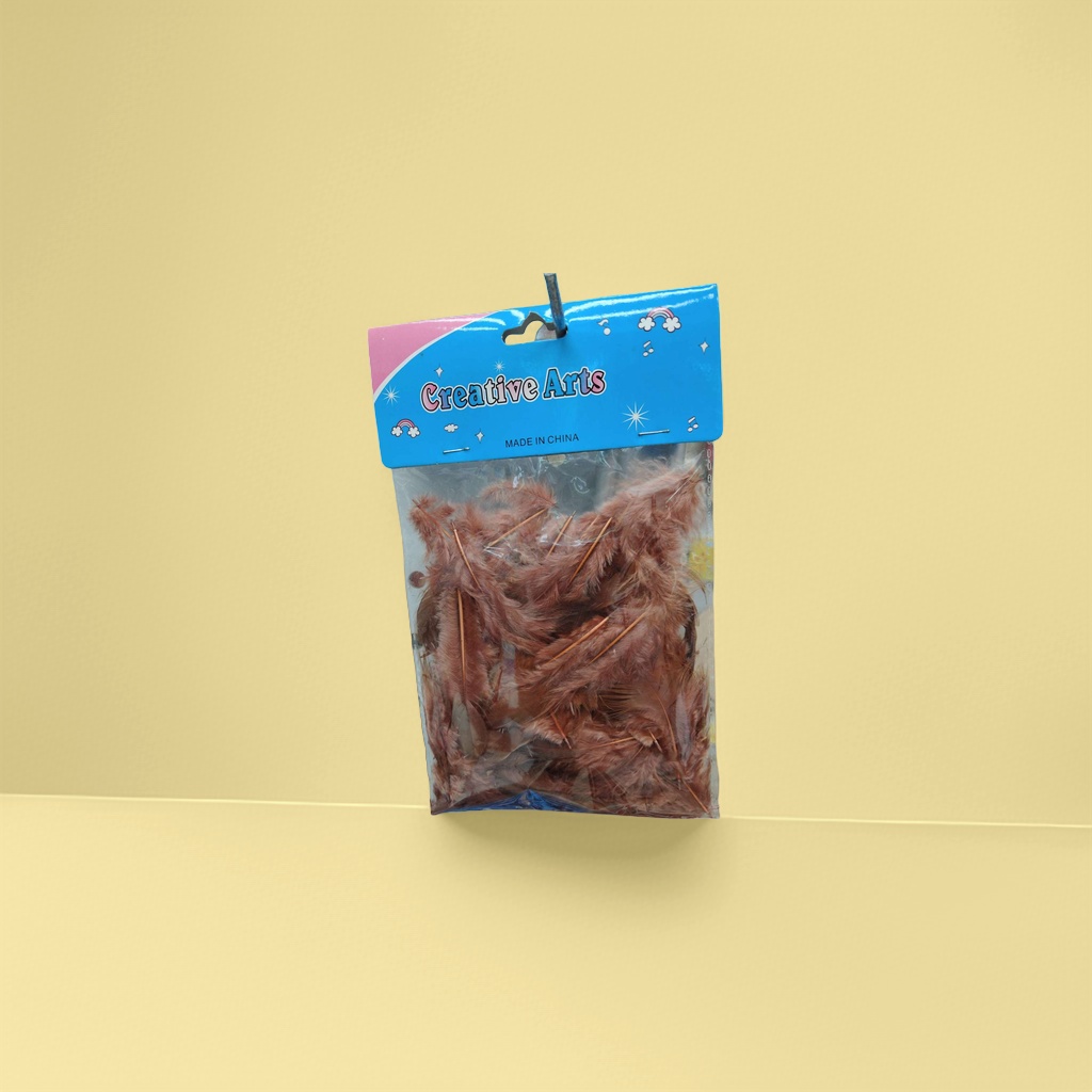 棕色羽毛装饰品 家居软装飘窗卧室床头墙饰创意摆件
