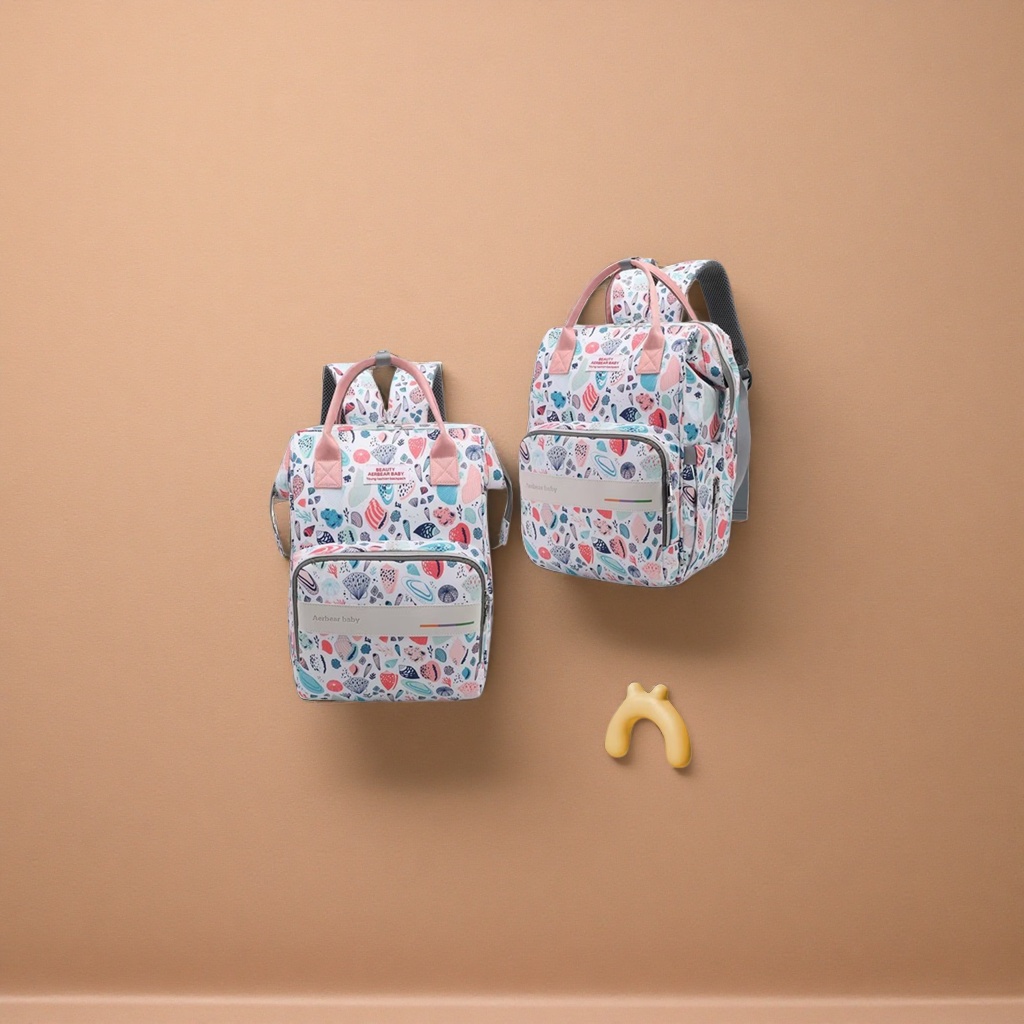 The colorful patterned baby backpack is lightweight, breathable and has adjustable shoulder straps, suitable for newborns Specification image