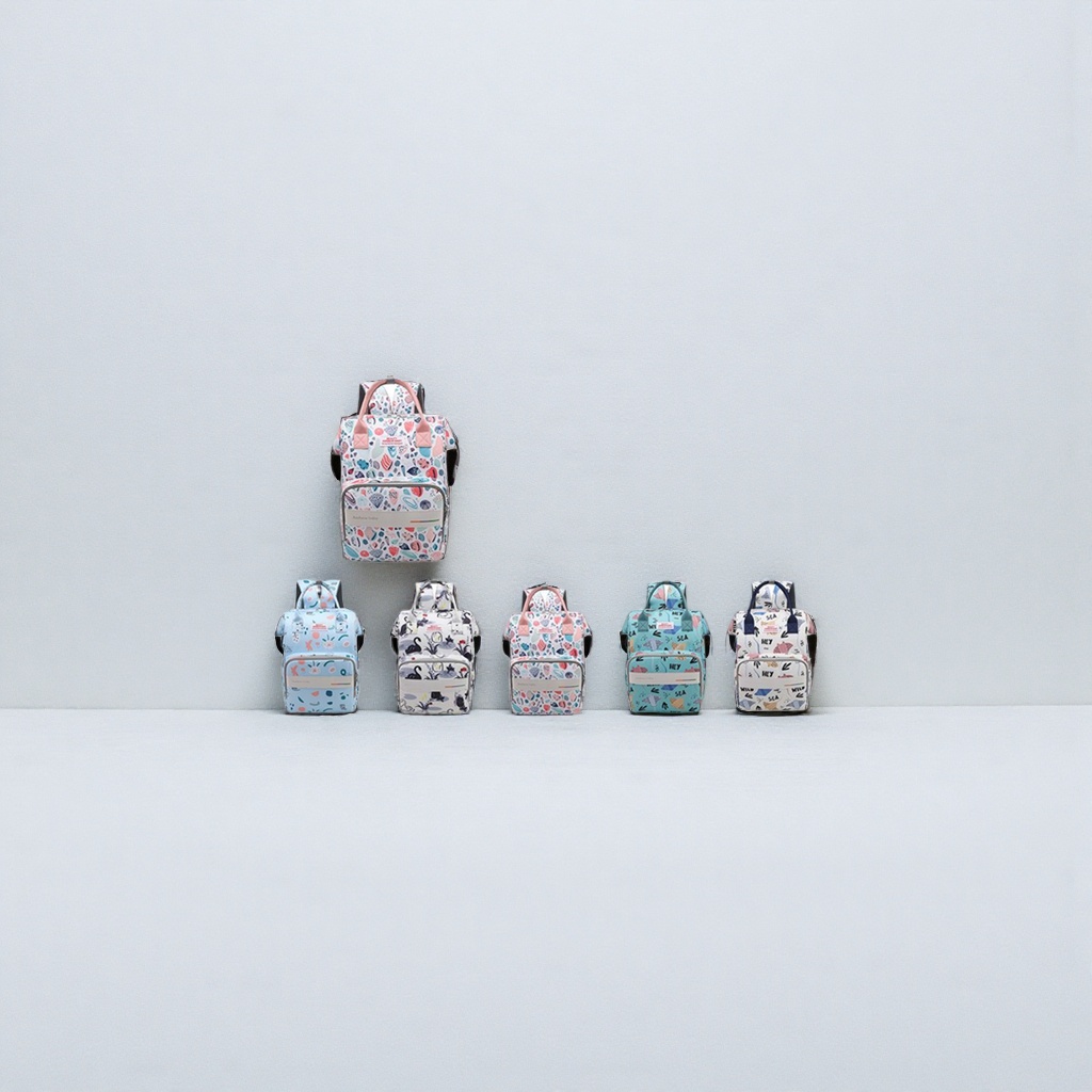Colorful printed backpack, fashionable and casual backpack, lightweight and large-capacity, for student commuting Application Scenario