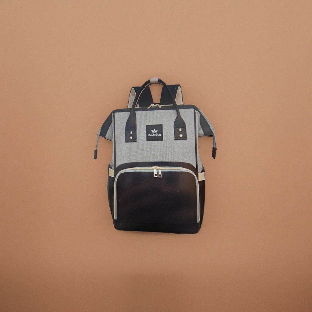 A stylish, simple and large-capacity student commuting and casual backpack with black borders details Picture