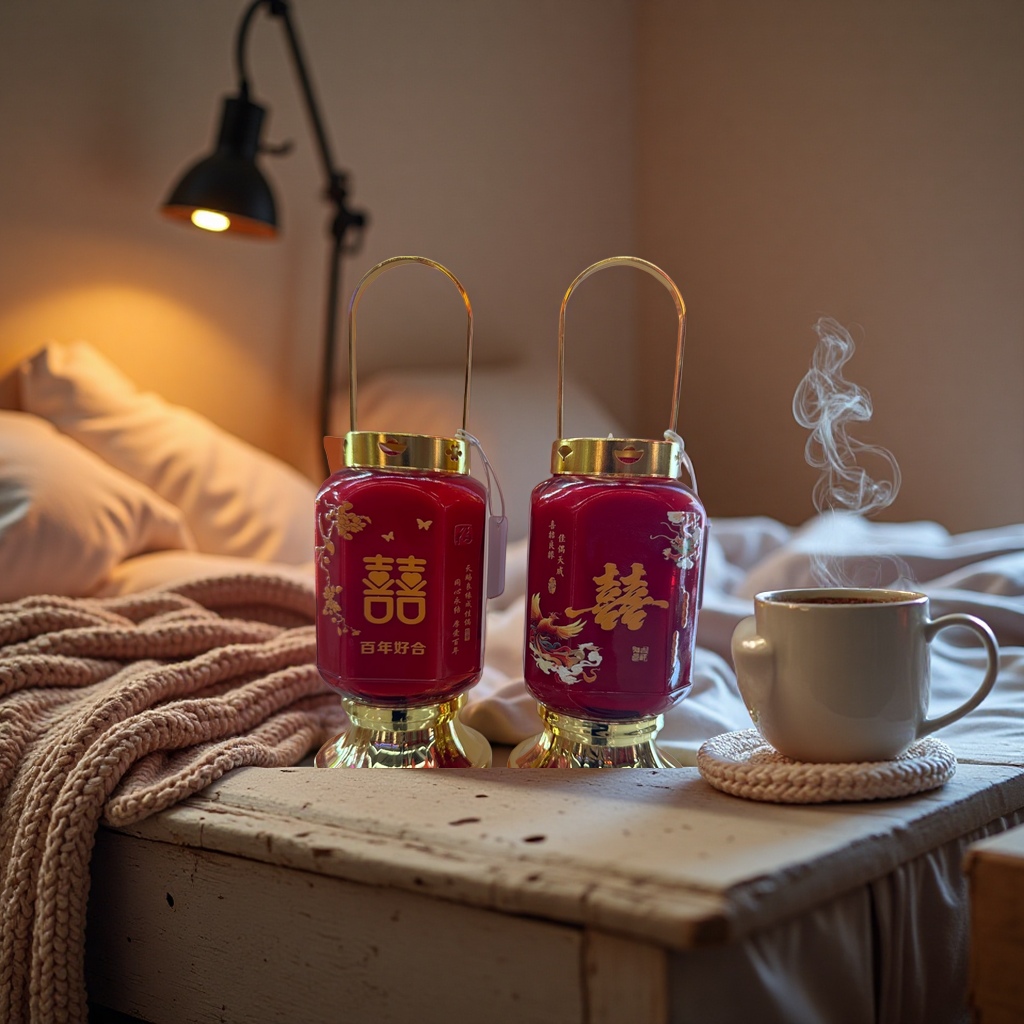 Red "Xi" character lanterns, traditional Chinese wedding decorative pendants, New Year and Spring Festival wedding supplies Application Scenario
