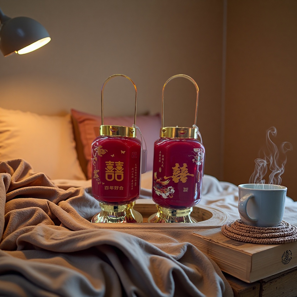 Red "Xi" character lanterns, traditional Chinese wedding decorative pendants, New Year and Spring Festival wedding supplies details Picture