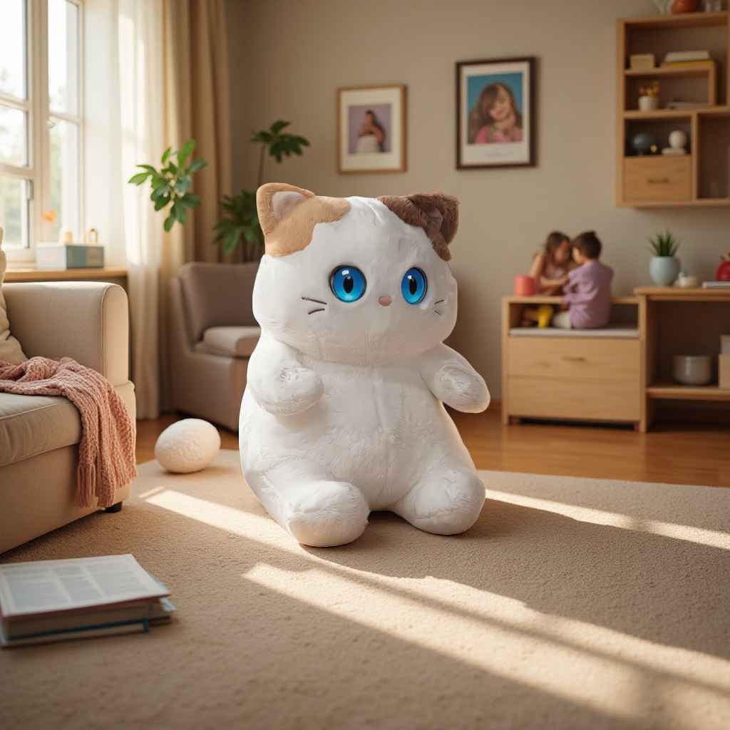 Ai毛绒玩具 三花猫 语音交互 智能陪伴 Ai大模型 WiFi联网 ai智能玩具 灵动眼屏 毛绒公仔