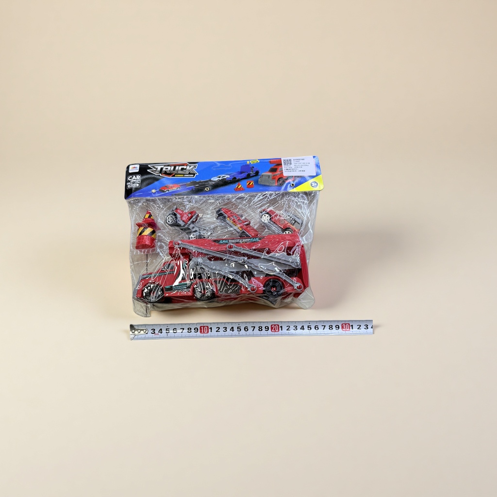 Red toy truck set children's educational engineering vehicle model with sound and light functions Application Scenario