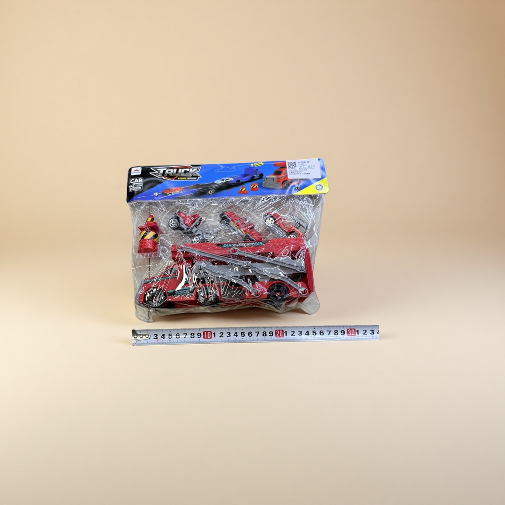 Red toy truck set children's educational engineering vehicle model with sound and light functions Specification image