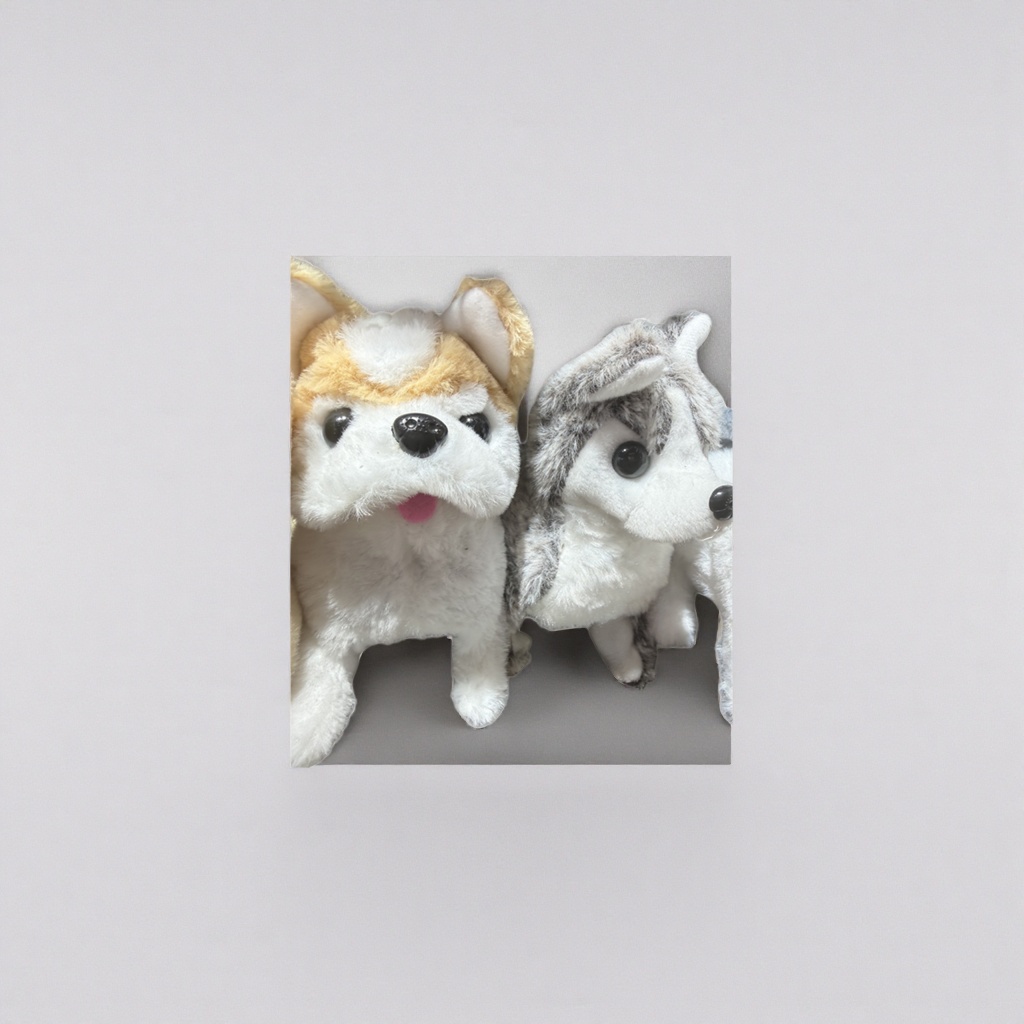 白色毛绒玩具狗产品图