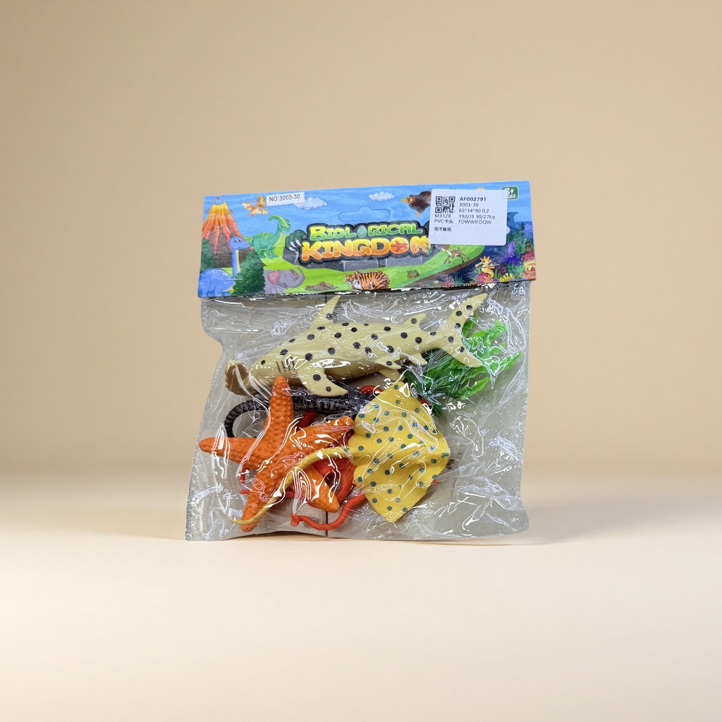 The colorful Marine life toy set for children's educational and early learning simulation soft rubber is safe and non-toxic details Picture