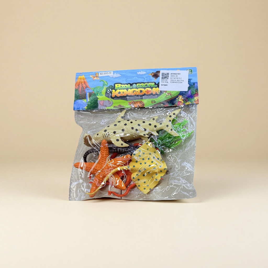The colorful Marine life toy set for children's educational and early learning simulation soft rubber is safe and non-toxic