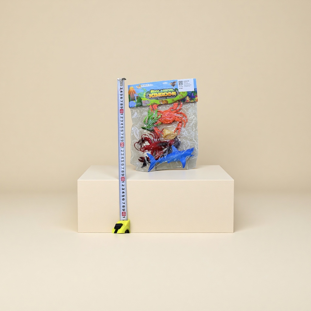 Colorful Marine life toy set, children's educational simulation soft rubber animal models Specification image