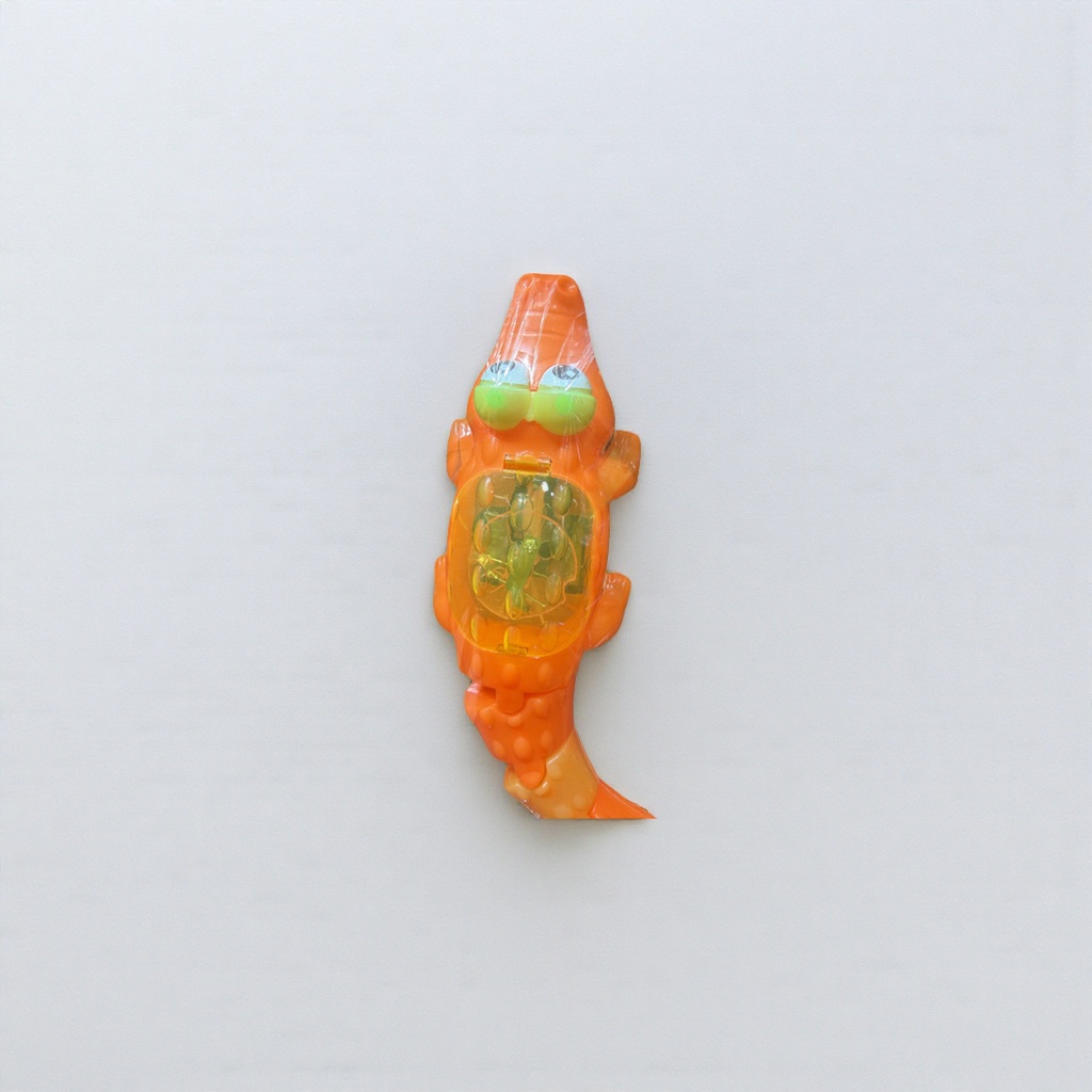 Orange crocodile plush toy children's educational soothing doll