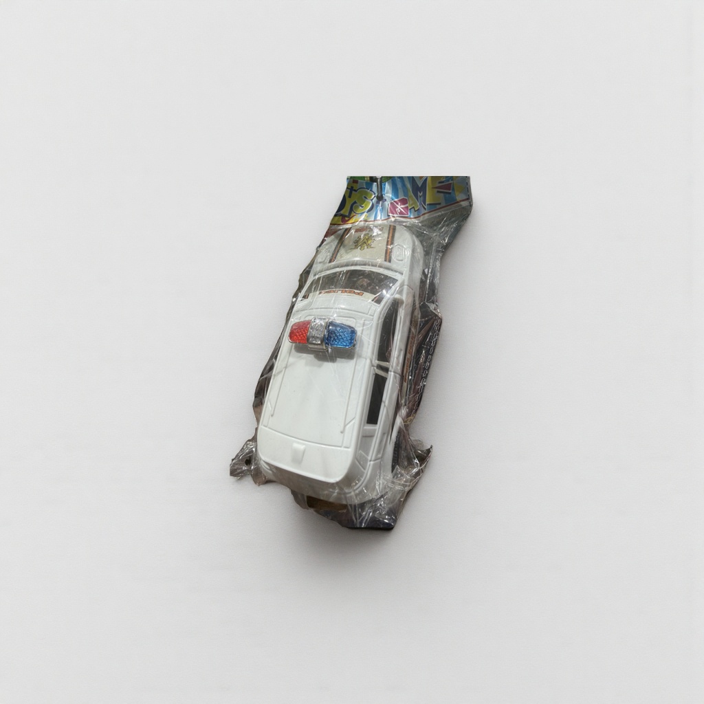 White toy police car children's educational simulation model car details Picture