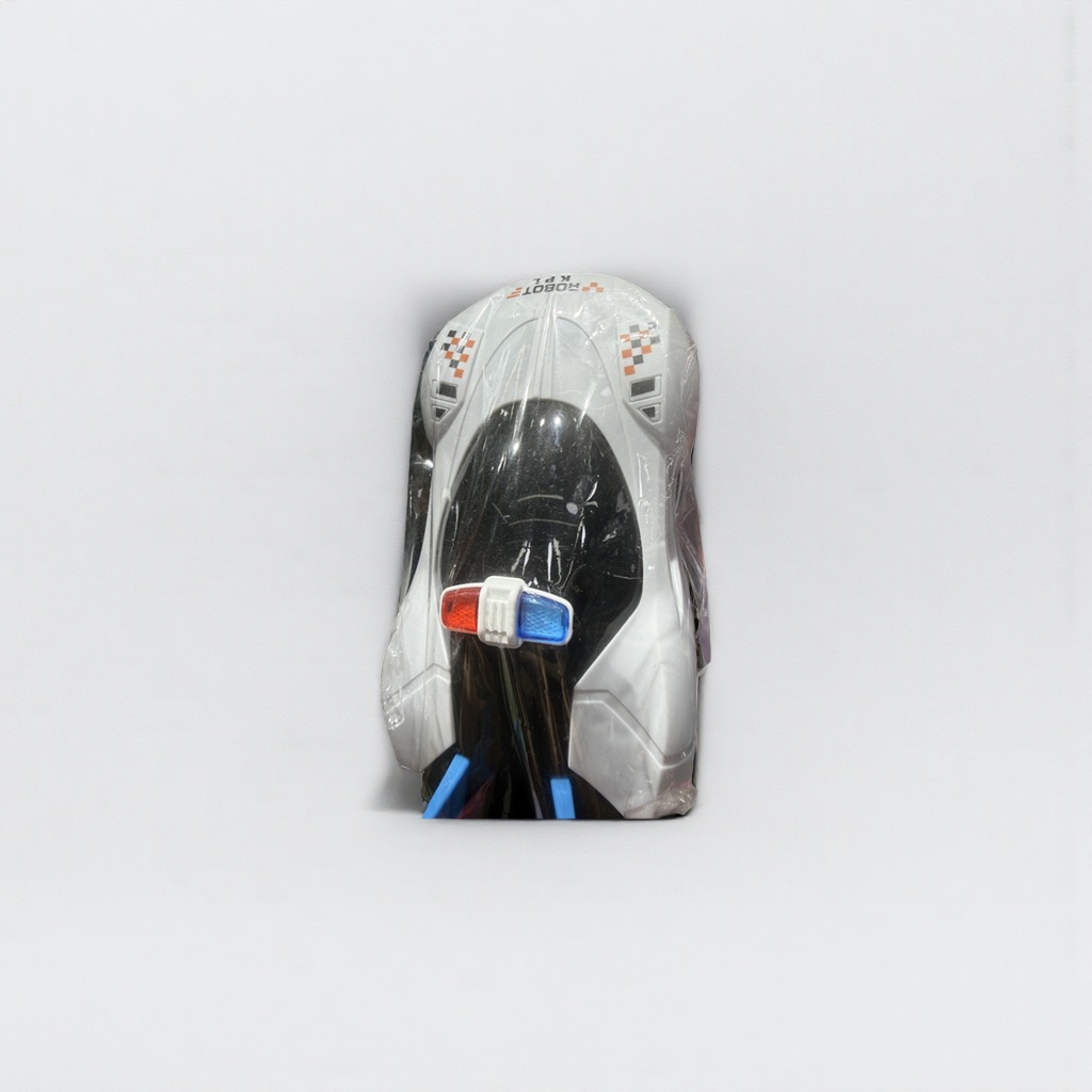 The white toy car model for children's educational toy cars has movable wheels that are safe and non-toxic