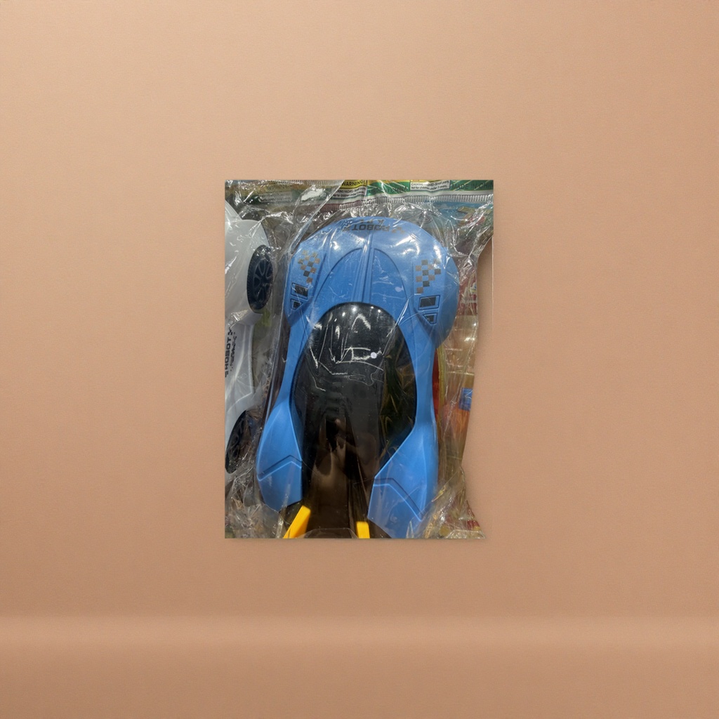 Blue children's remote control toy car, made of simulated alloy material, is a fun and educational early education vehicle Specification image