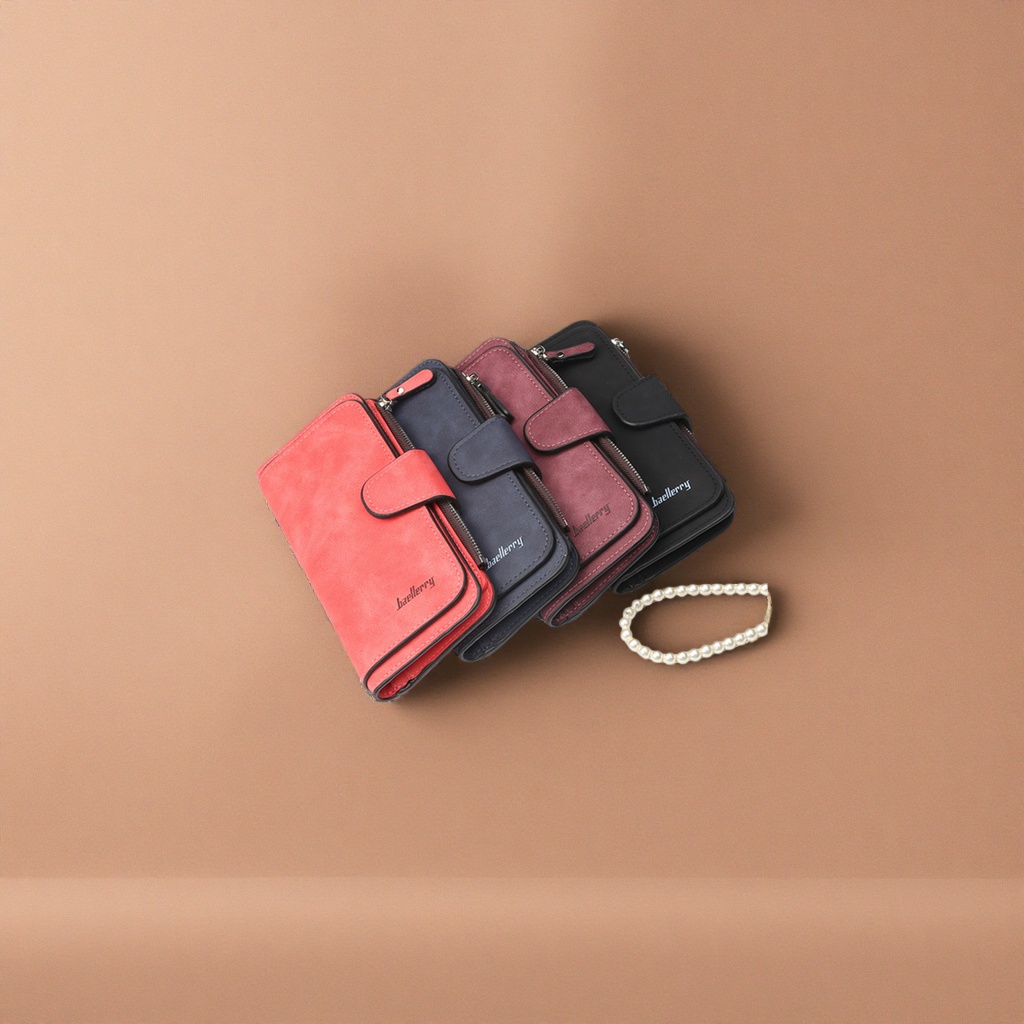 Colorful genuine leather wallet for women, long style with multiple slots, simple and fashionable
