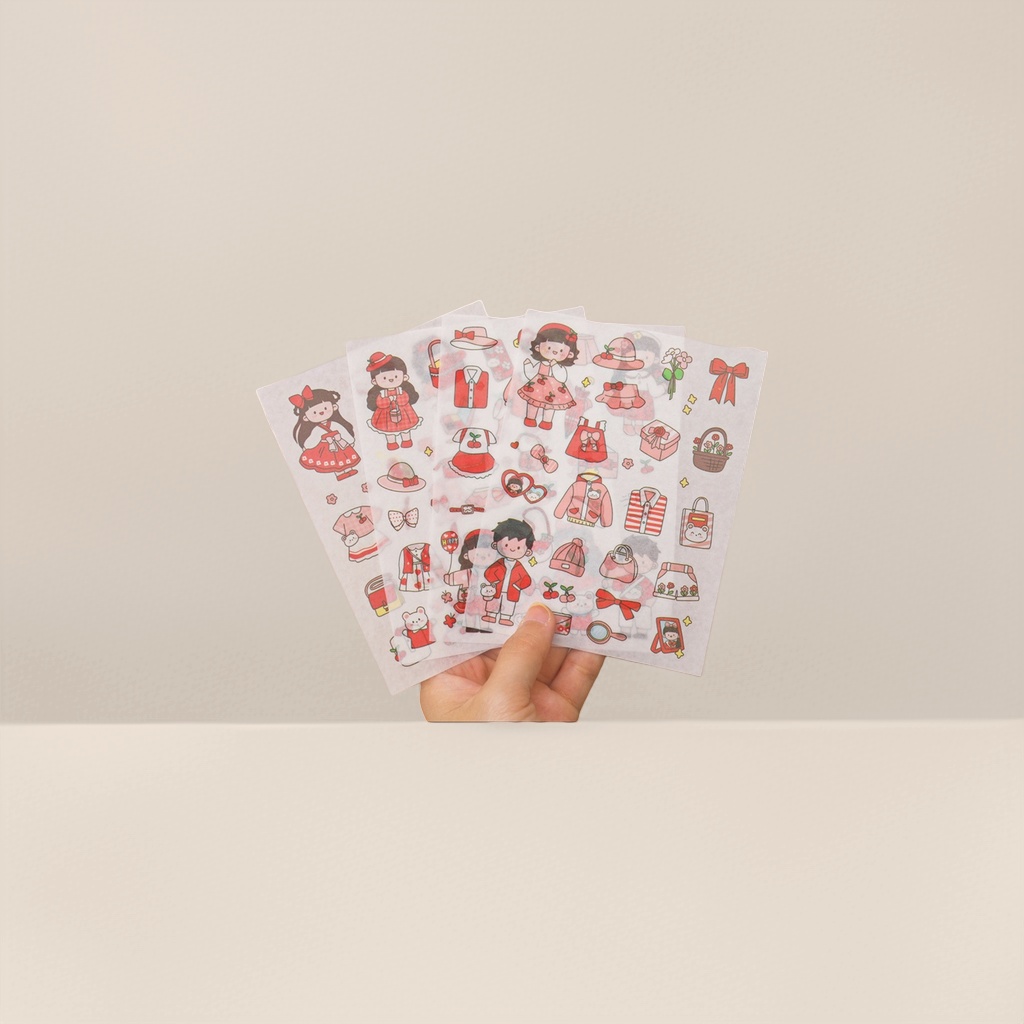 粉色系卡通贴纸+产品图