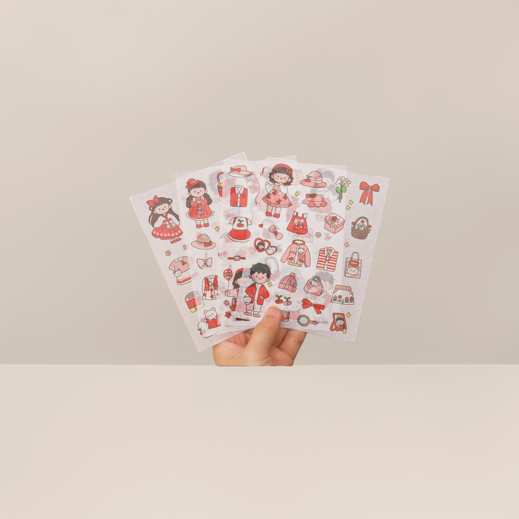 粉色系卡通贴纸+细节图