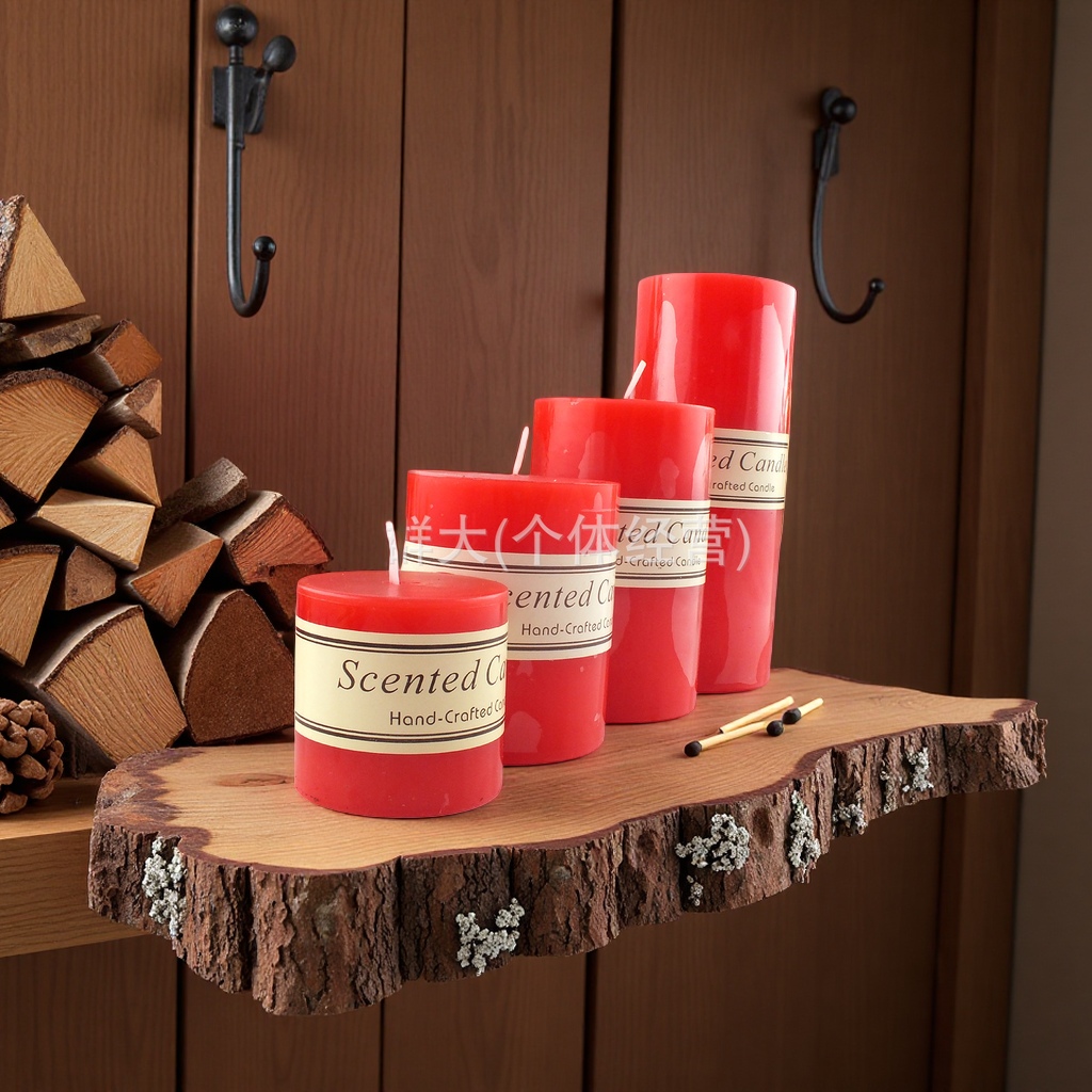 Red festive candles, household decorative scented candles, for festivals and celebrations Application Scenario