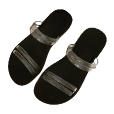 黑色简约时尚凉鞋女夏季透气防滑平底休闲 sandals