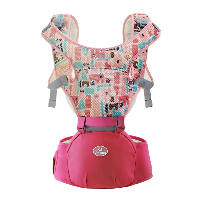 The rose red breathable baby carrier provides comfortable support for newborns until the age of 3 and is adjustable Item Picture