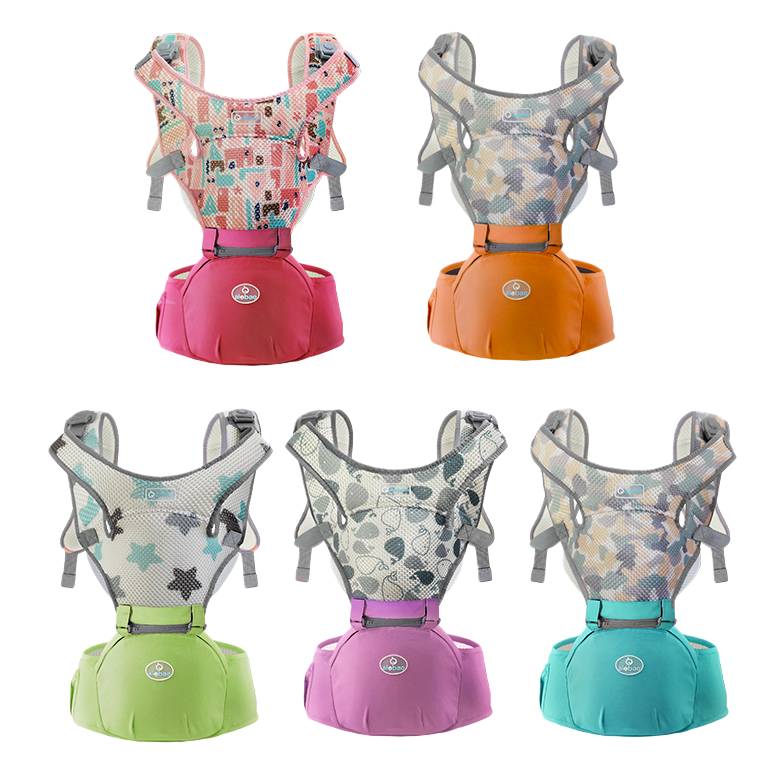 The colorful baby carrier is breathable, comfortable and adjustable, specially designed for newborn babies with ergonomic features Item Picture
