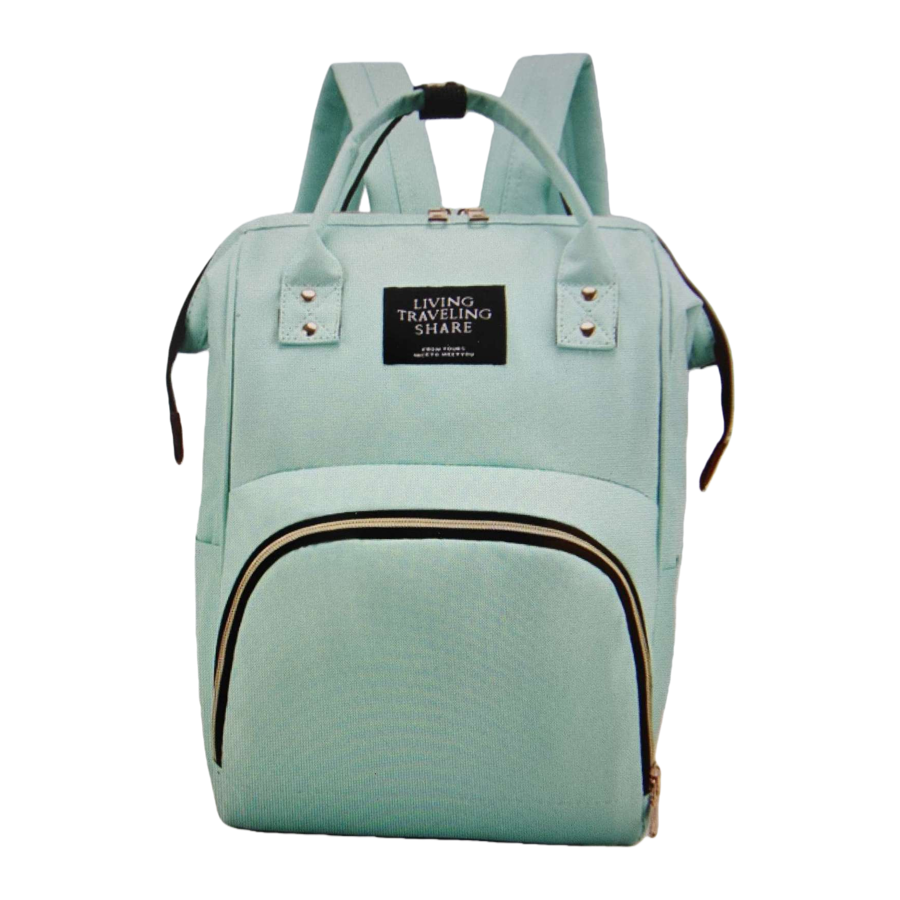 The light green backpack is a lightweight and large-capacity student commuting and leisure backpack Item Picture