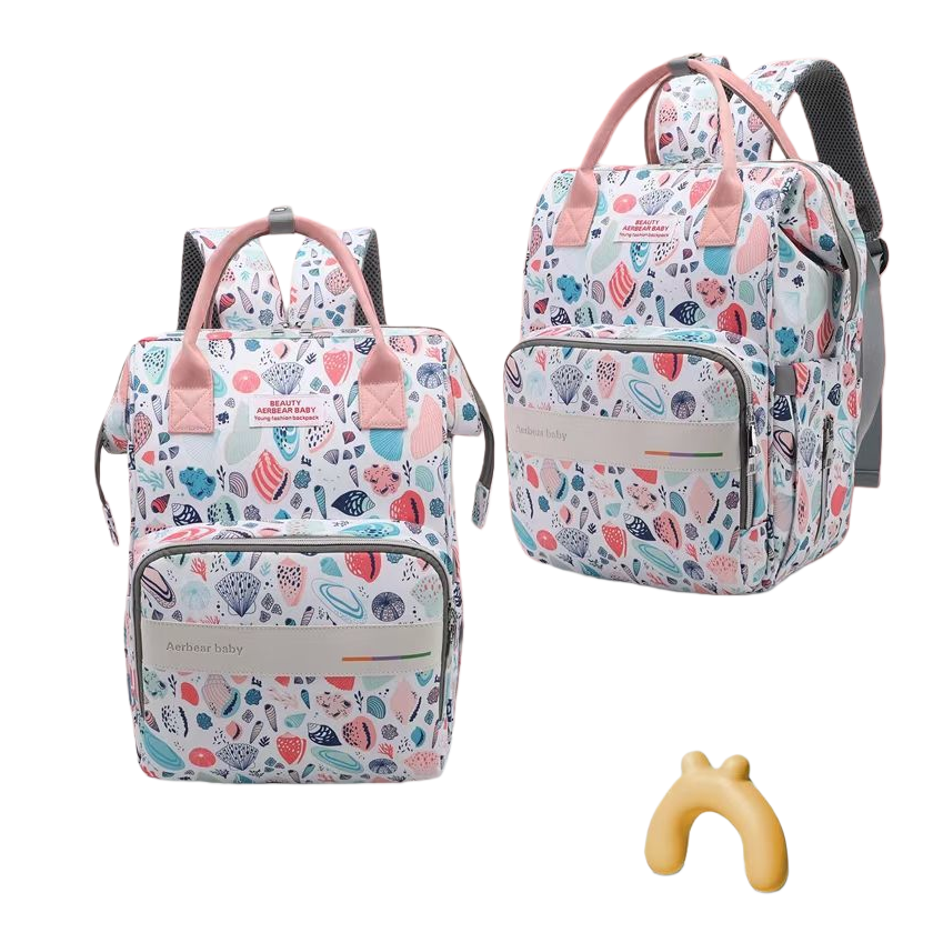The colorful patterned baby backpack is lightweight, breathable and has adjustable shoulder straps, suitable for newborns Item Picture