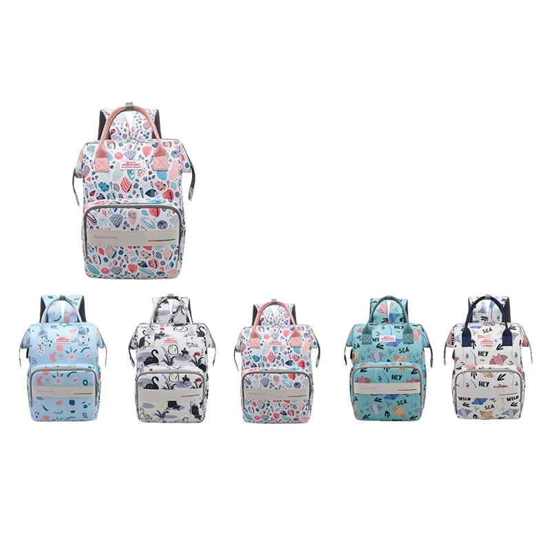 Colorful printed backpack, fashionable and casual backpack, lightweight and large-capacity, for student commuting Item Picture