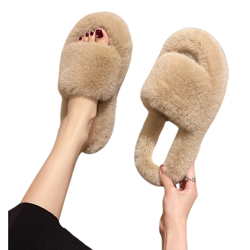 فالنساء اللواتي يحملن أحذية بشعر سميك يملكن منازل دافئة في البيوت Item Picture