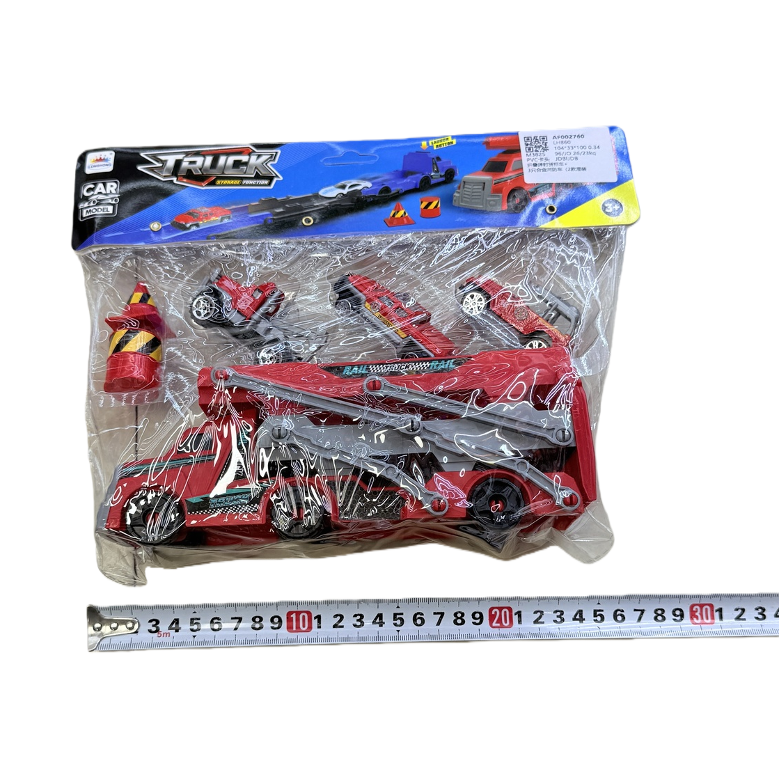 Red toy truck set children's educational engineering vehicle model with sound and light functions Item Picture