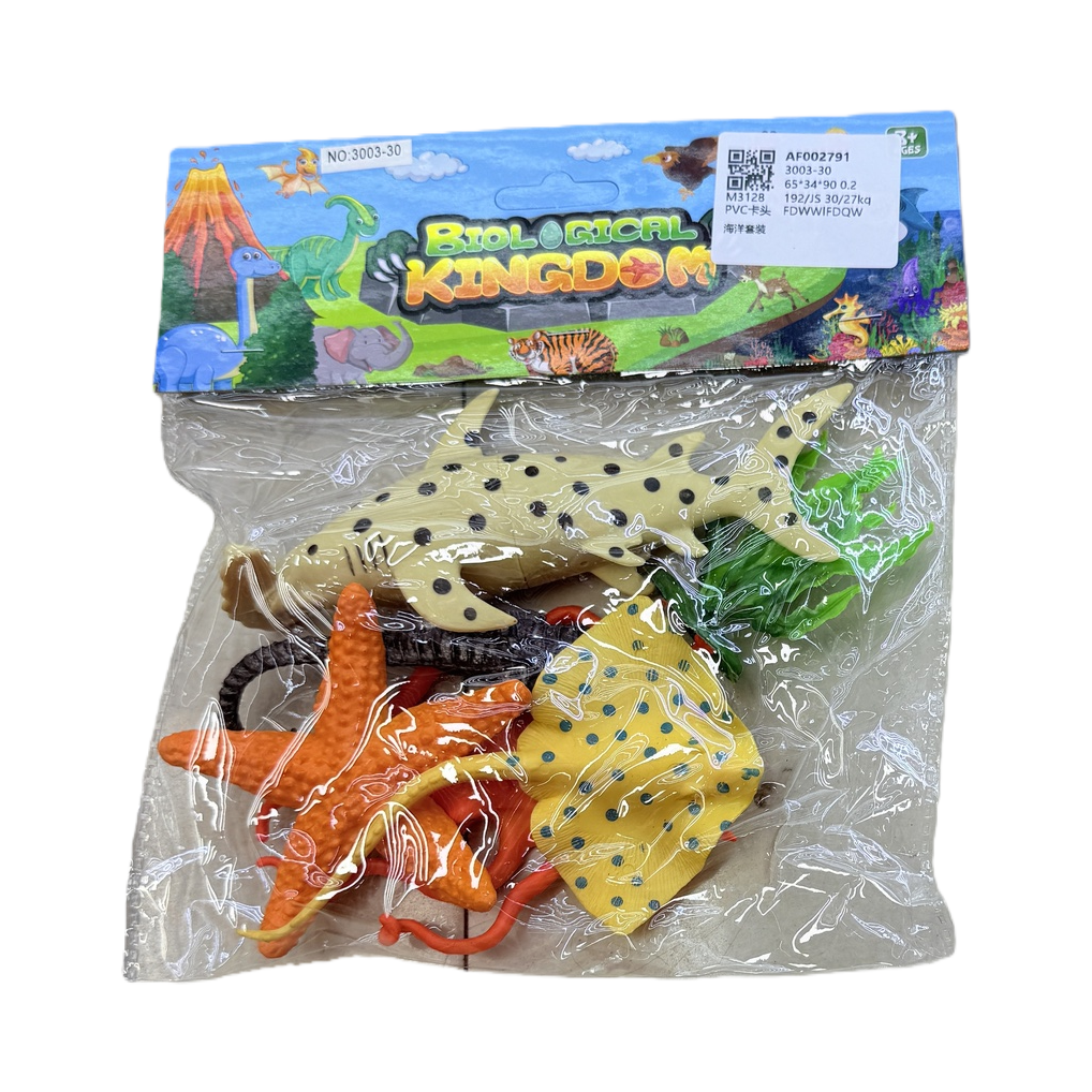 The colorful Marine life toy set for children's educational and early learning simulation soft rubber is safe and non-toxic Item Picture