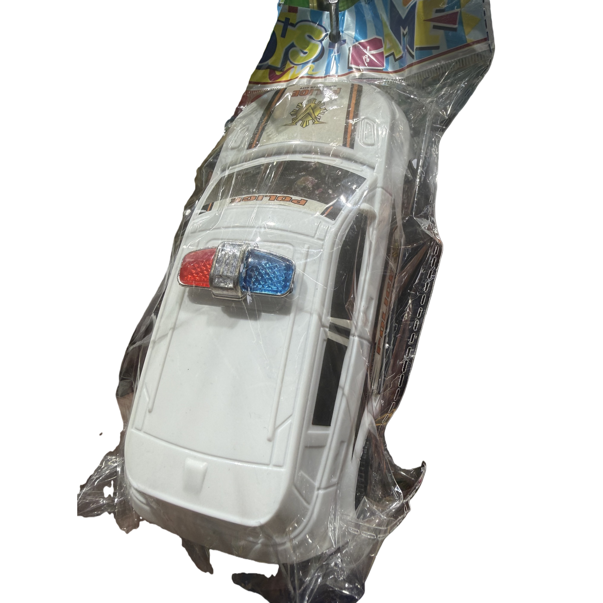 White toy police car children's educational simulation model car Item Picture