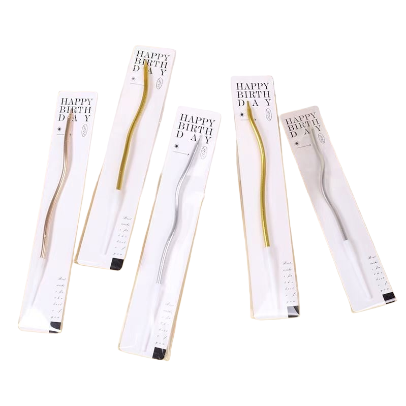 White packaging bag birthday candle set, party decoration supplies Item Picture