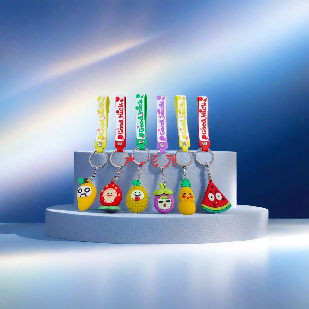 Colorful fruit-shaped keychains, cute and creative pendants, car bag accessories and small items Specification image