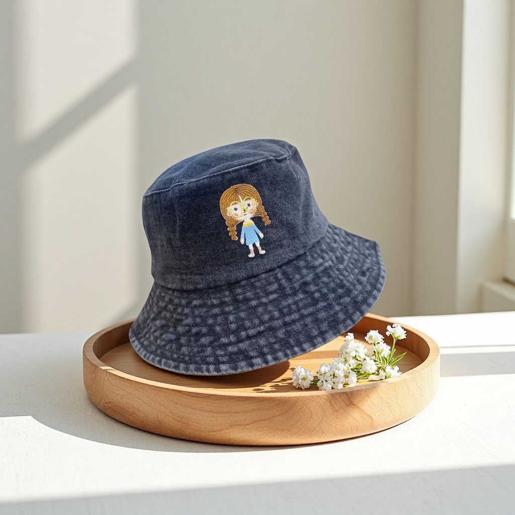 深灰色牛仔渔夫帽帽子女夏天韩版产品图