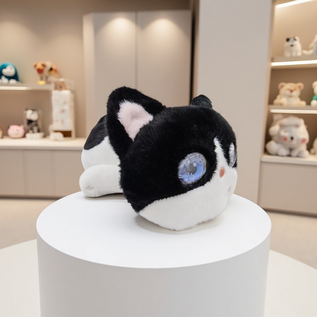 AI intelligent companion, voice interaction, chat interaction, ai plush toy, Wi-Fi connection, plush doll, plush toy, crouching cat, dynamic eye screen Application Scenario