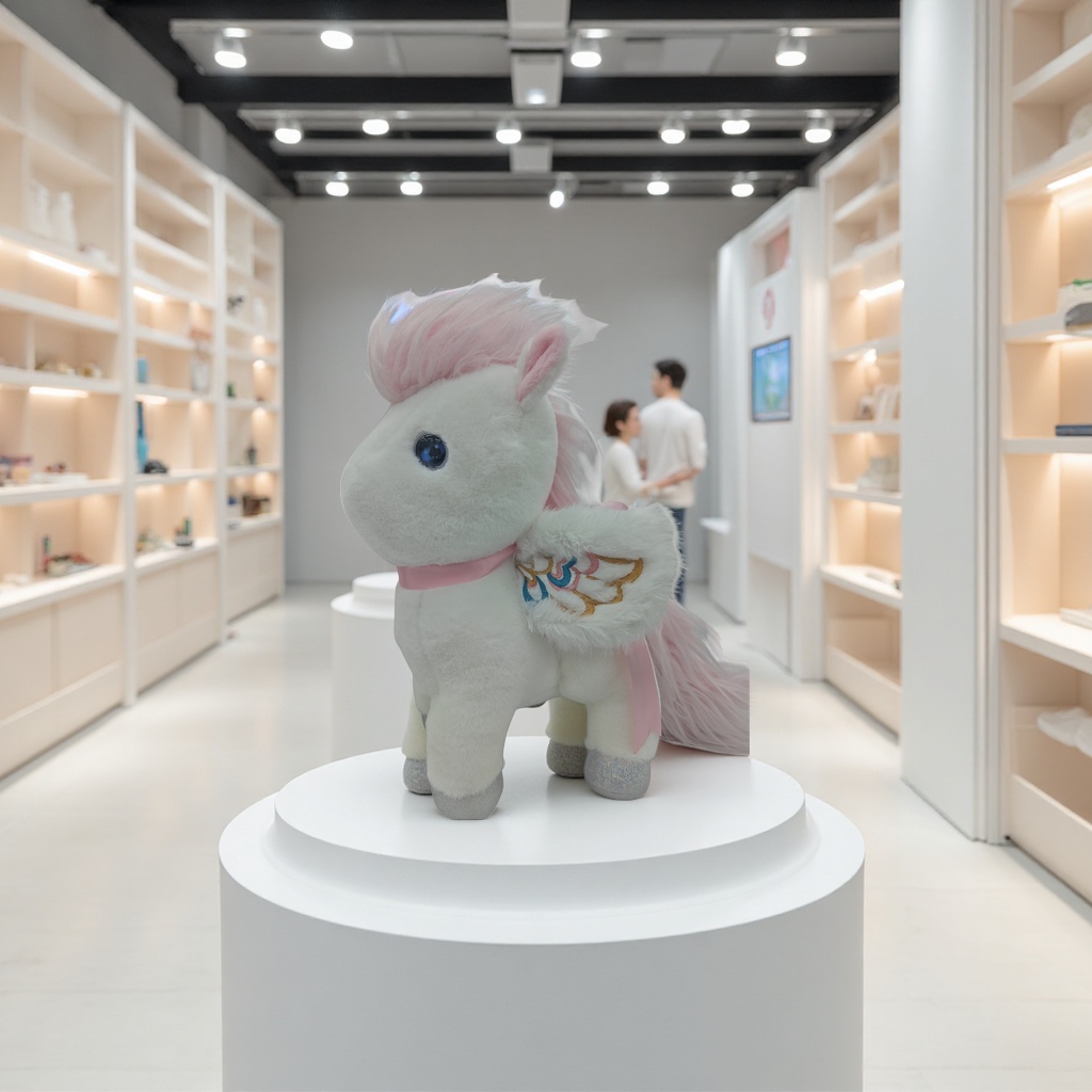 AI intelligent companion voice interaction chat interaction ai plush toy WiFi connected dynamic eye screen plush toy details Picture