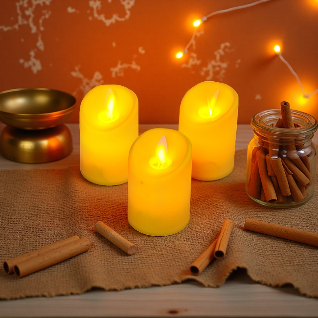 Yellow candle aromatherapy is used for home atmosphere decoration, birthday parties and wedding celebrations Specification image