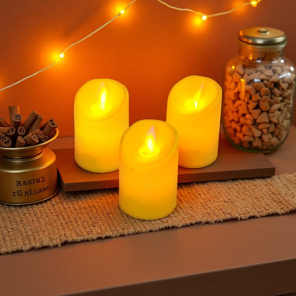 Yellow candle aromatherapy is used for home atmosphere decoration, birthday parties and wedding celebrations Application Scenario