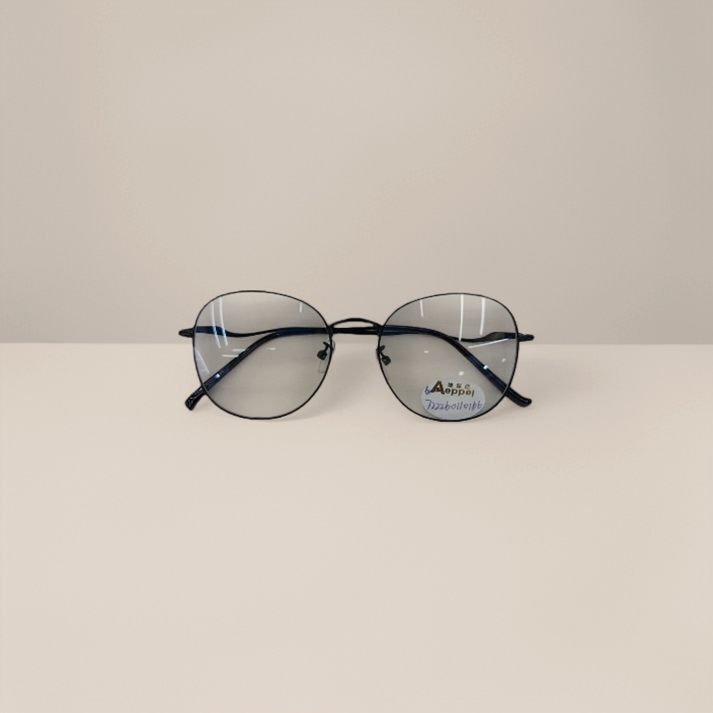 Black round-framed glasses with 99.9% anti-blue light light titanium alloy frames, suitable for both men and women Specification image
