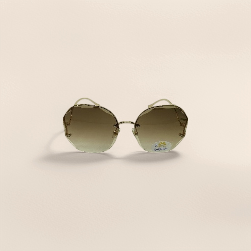 Golden-framed gradient sunglasses, fashionable UV-resistant polarized sunglasses details Picture