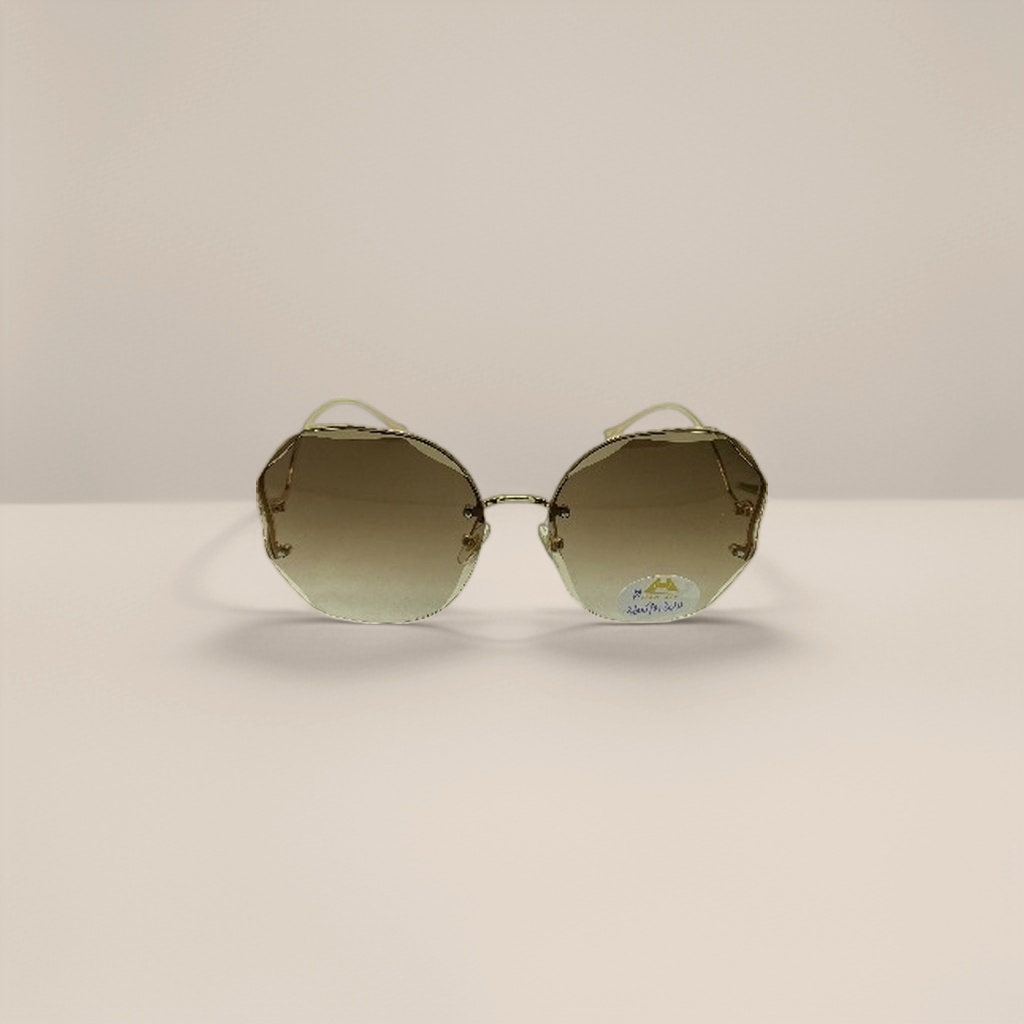 Golden-framed gradient sunglasses, fashionable UV-resistant polarized sunglasses Specification image