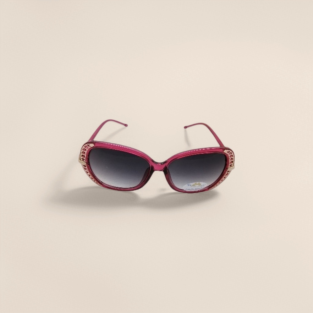 Rose red diamond-encrusted sunglasses for fashionable women, UV protection polarizing glasses details Picture
