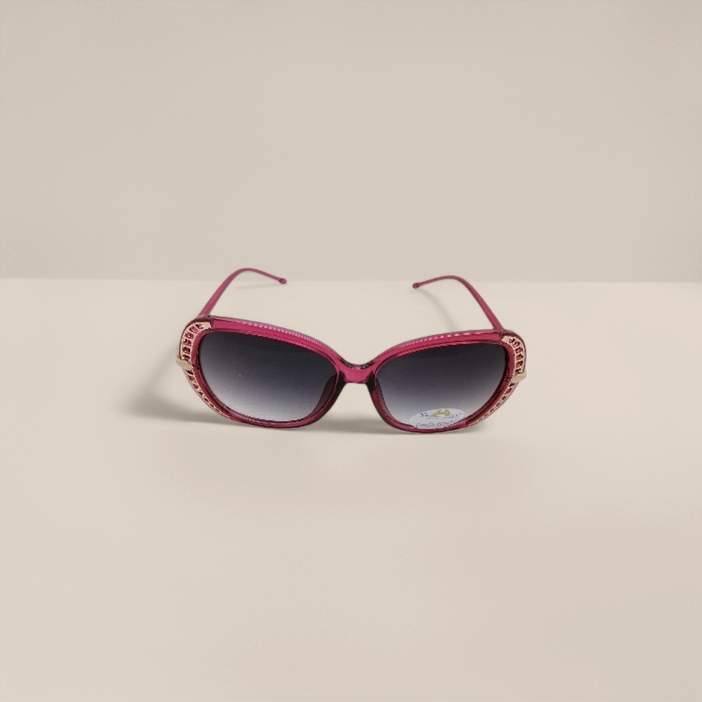 Rose red diamond-encrusted sunglasses for fashionable women, UV protection polarizing glasses