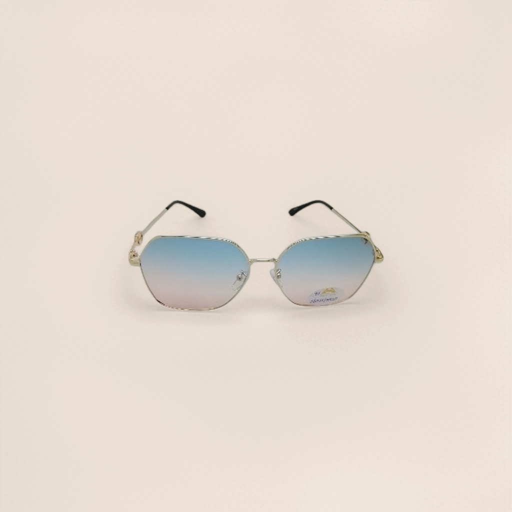 Golden-framed gradient lens sunglasses, lightweight TR90 material outdoor sun protection polarizing glasses Specification image