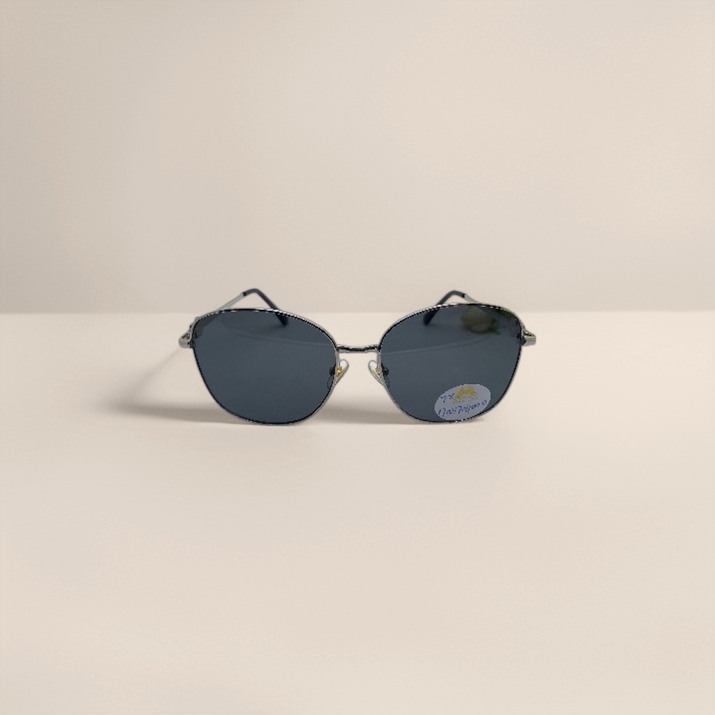 Silver metal-framed sunglasses, fashionable UV-resistant polarized sunglasses Specification image