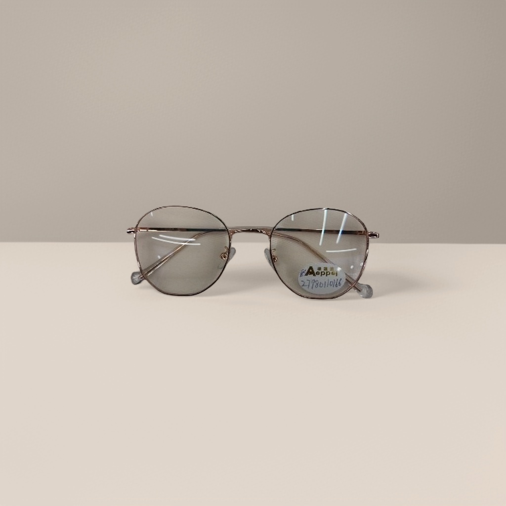 The golden thin-framed round glasses are fashionable and lightweight. The metal frames are suitable for both men and women details Picture